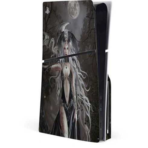Gothic Princess with Silver Dragon by Nene Thomas PlayStation PS5 Skins